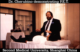 Dr. Ron Cherubino demonstrating Pulse Energy Technique and Second Medical University Shanghai China