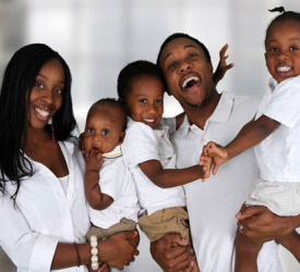 Cherubino health center homepage image 9 Happy family bringing in their children for holistic chiropractic treatment at cherubino health center
