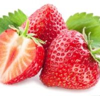 CHC strawberries Srawberries on white background