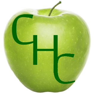 Green Apple with the text CHC as an abbreviation for Cherubino Health Center.