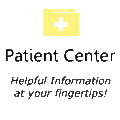 Patient center icon in light yellow