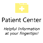 Patient center icon in light yellow