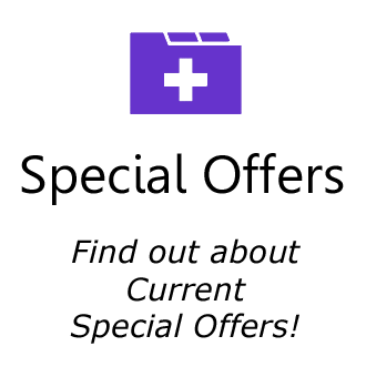special offers icon box in purple