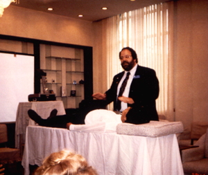 Dr. Ron Cherubino demonstrating pulse energy technique at the second medical University in Shanghai China