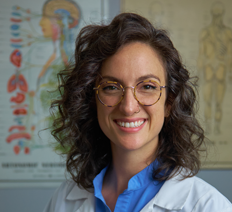 Dr Grace Cherubino demonstrating spinal nerves