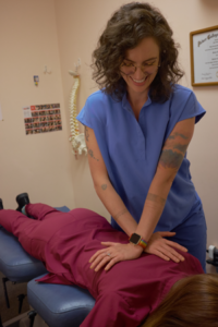 Dr Grace Cherubino performing a treatment