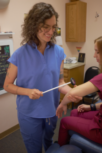 Dr Grace Cherubino performing a neurological