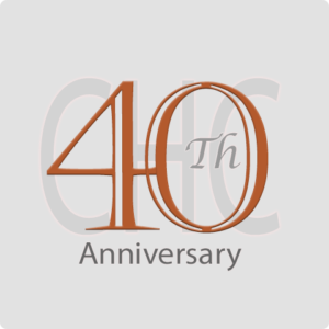 40 year anniversary seal for Cherubino Health Center