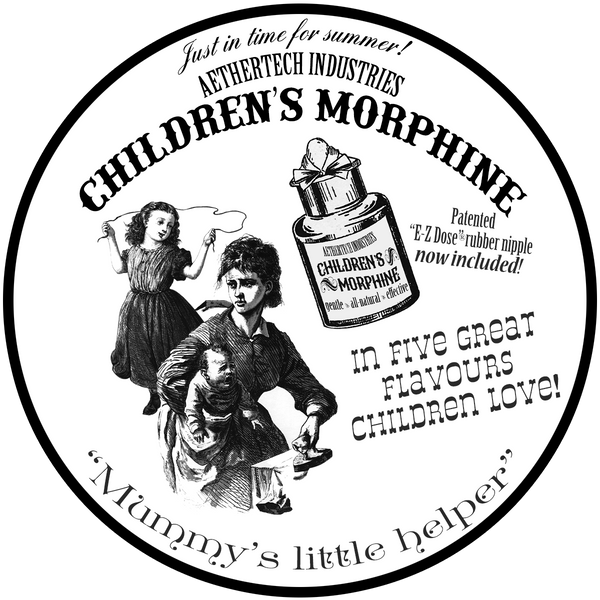 This is a print ad for children's morphine also known as Mummy's Little Helper